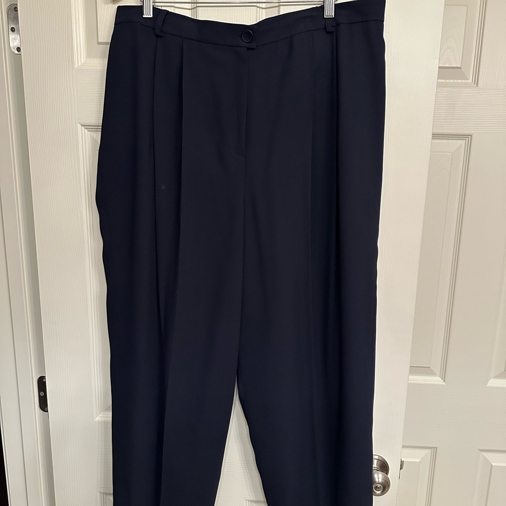 Jones New York Plus Size Women's Navy Blue Trousers